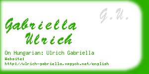 gabriella ulrich business card
